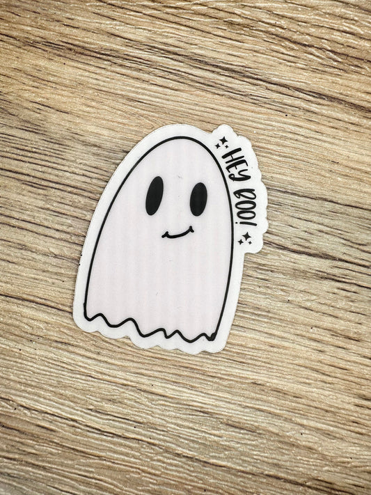 Hey Boo Ghost Vinyl Sticker