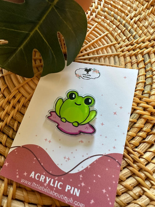 Frog Acrylic Lapel Pin