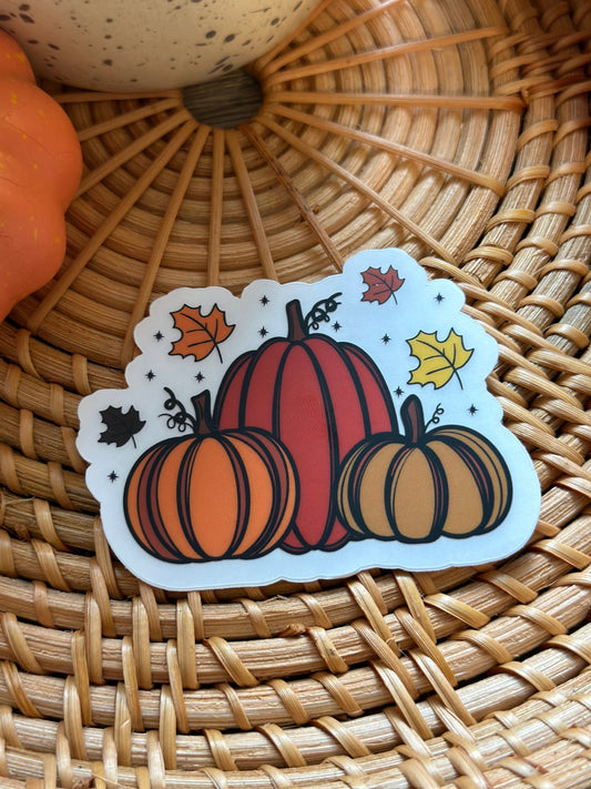 Fall Pumpkins Vinyl Sticker