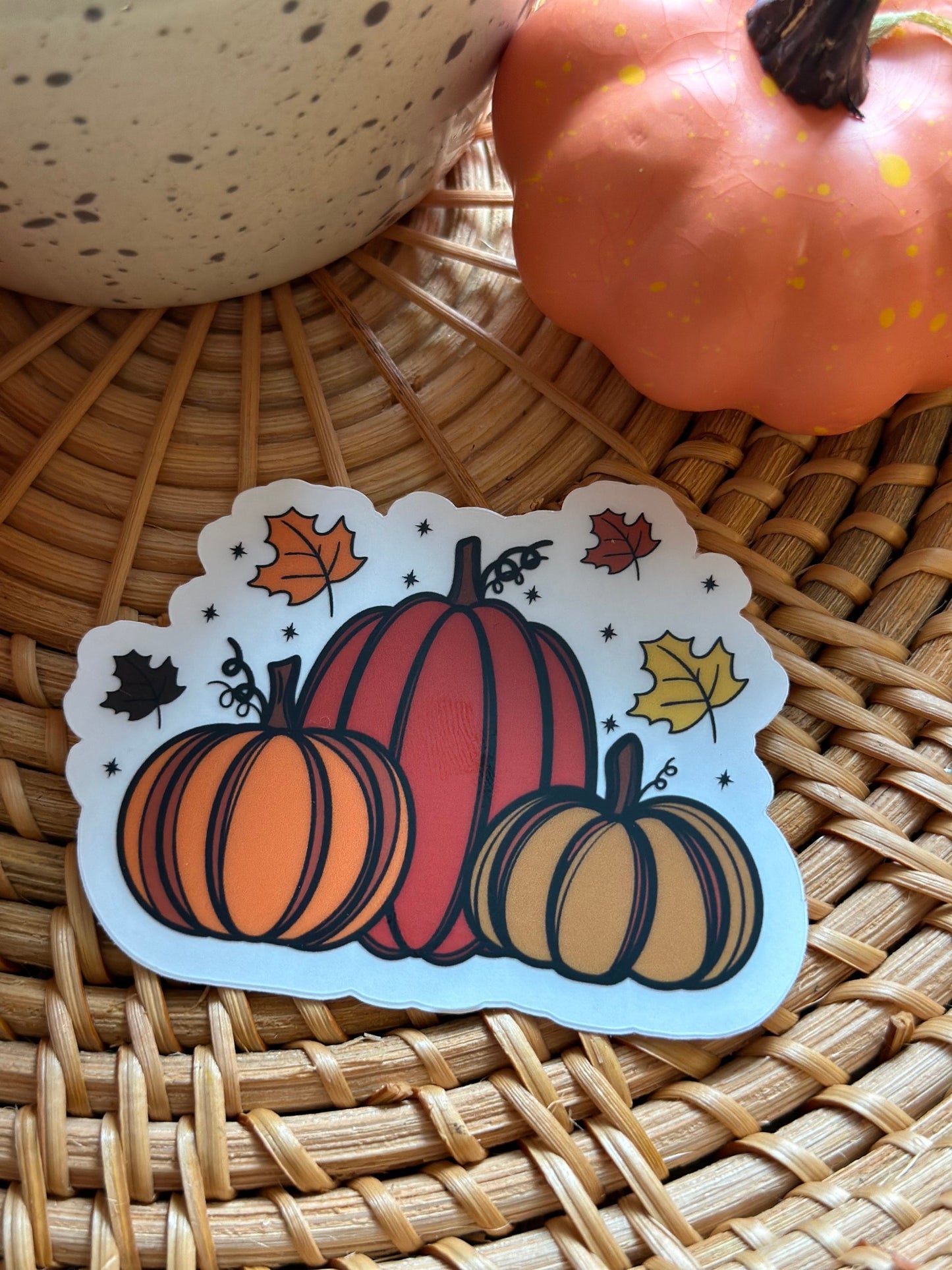 Fall Pumpkins Vinyl Sticker