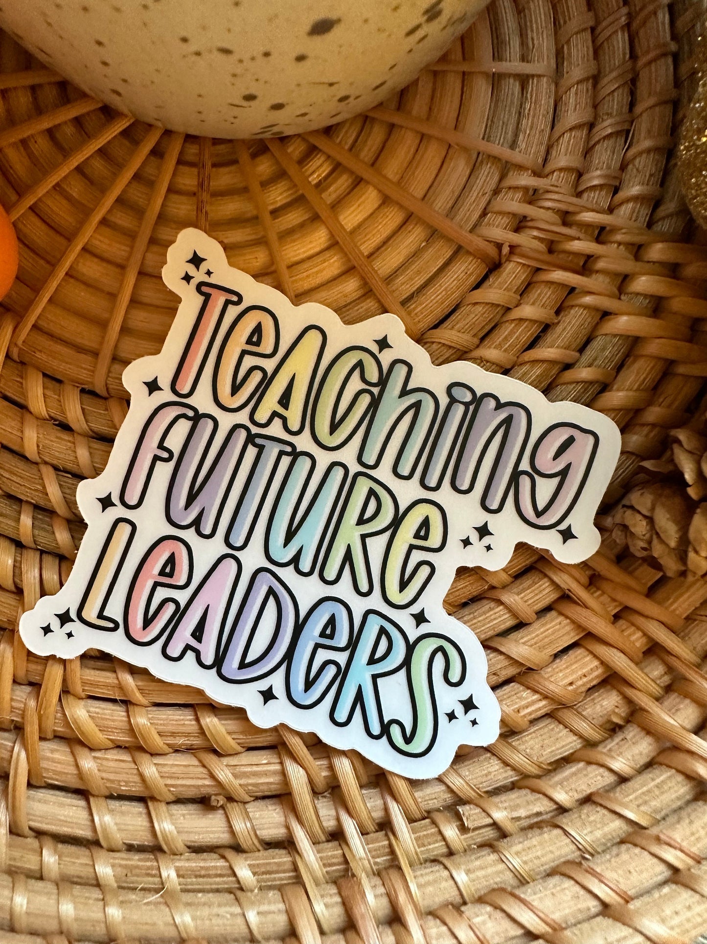 Teaching Future Leaders Vinyl Sticker