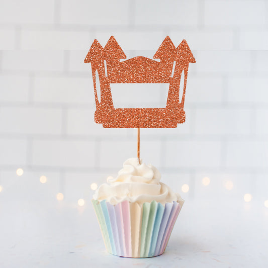 Glitter Bounce House Cupcake toppers