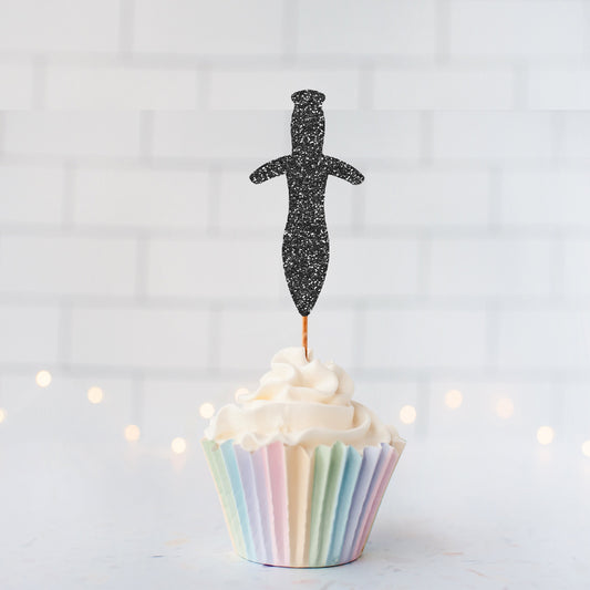 READY TO SHIP Sword Cupcake Toppers