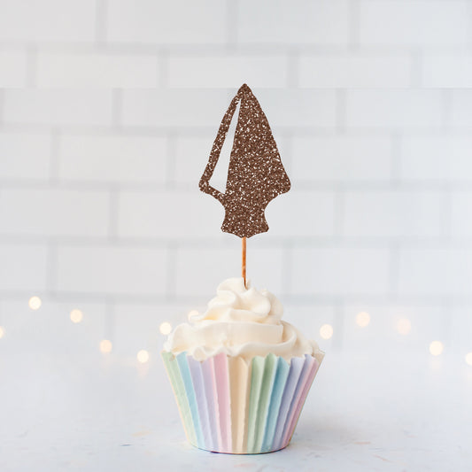Glitter Arrowhead Cupcake Toppers