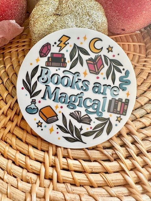 Books Are Magical Vinyl Sticker