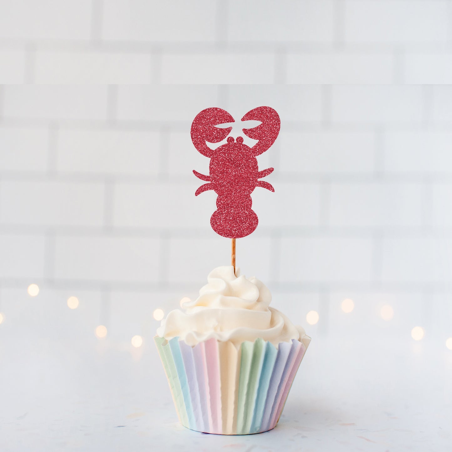 READY TO SHIP Lobster Cupcake Toppers