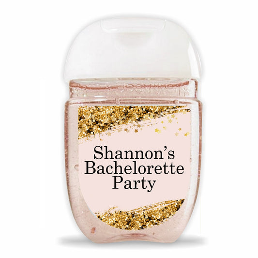 Pink and Gold Hand Sanitizer Labels - Labels ONLY