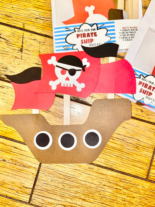 Make Your Own Pirate Ship Paper Craft Kit
