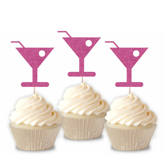 READY TO SHIP Martini Cupcake Toppers