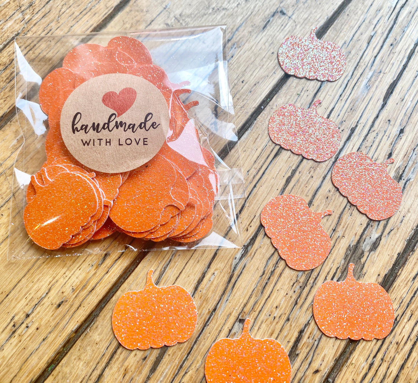 Glitter Pumpkin Confetti