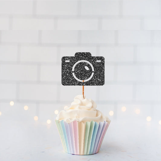 READY TO SHIP Camera Cupcake Toppers