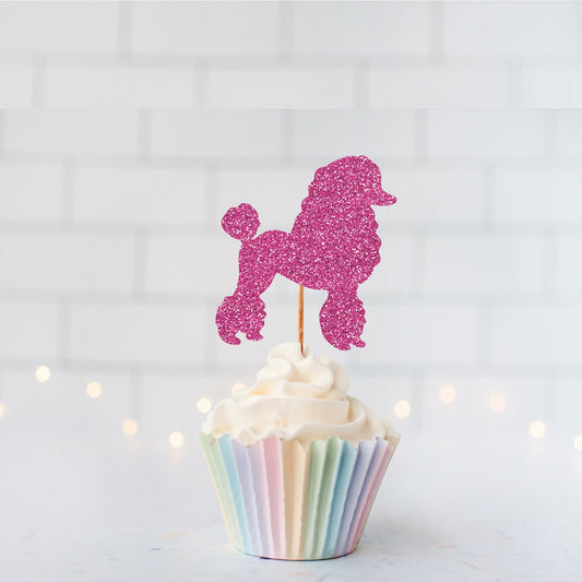 READY TO SHIP Poodle Cupcake toppers
