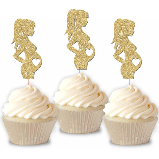 READY TO SHIP Pregnancy Cupcake Toppers