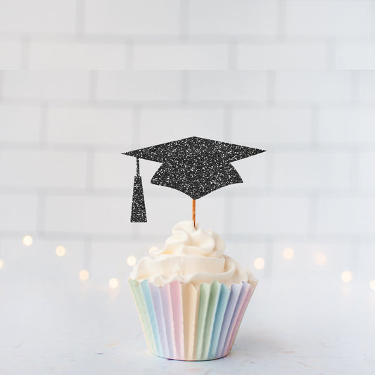 READY TO SHIP Graduation Cap Cupcake Toppers