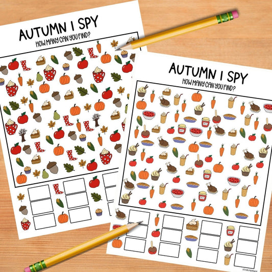 Printable Autumn I Spy Activity Sheet