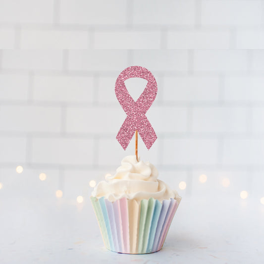 READY TO SHIP Awareness Ribbon Cupcake toppers