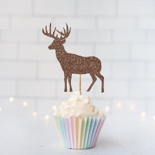 READY TO SHIP Deer Cupcake Toppers
