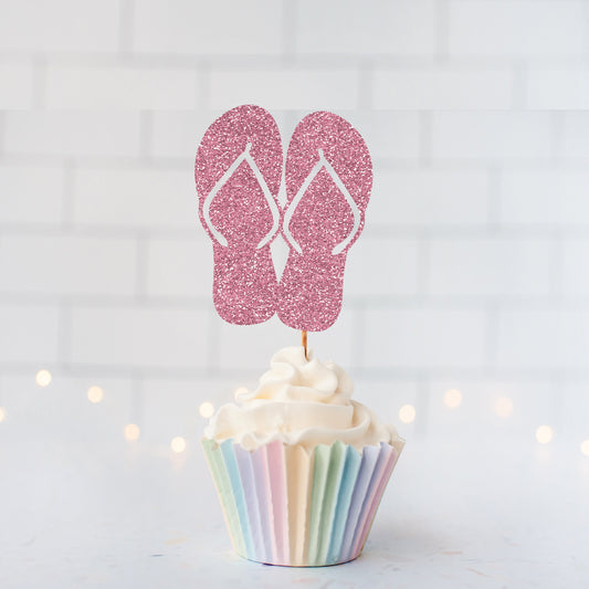 READY TO SHIP Flip Flop Cupcake Toppers