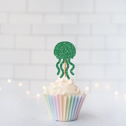 READY TO SHIP Jellyfish Cupcake Toppers