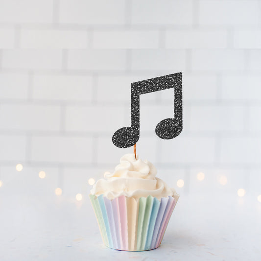 READY TO SHIP Music Note Cupcake Toppers