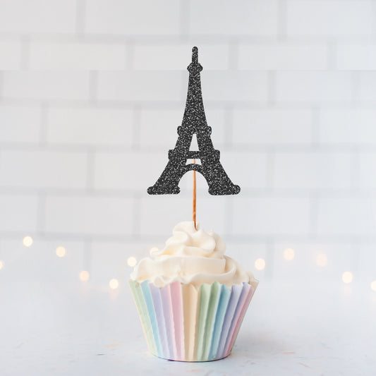 READY TO SHIP Eiffel Tower Cupcake Toppers