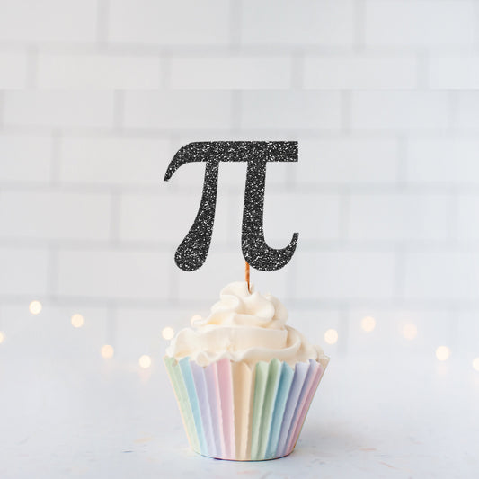 READY TO SHIP Pi Symbol Cupcake Toppers