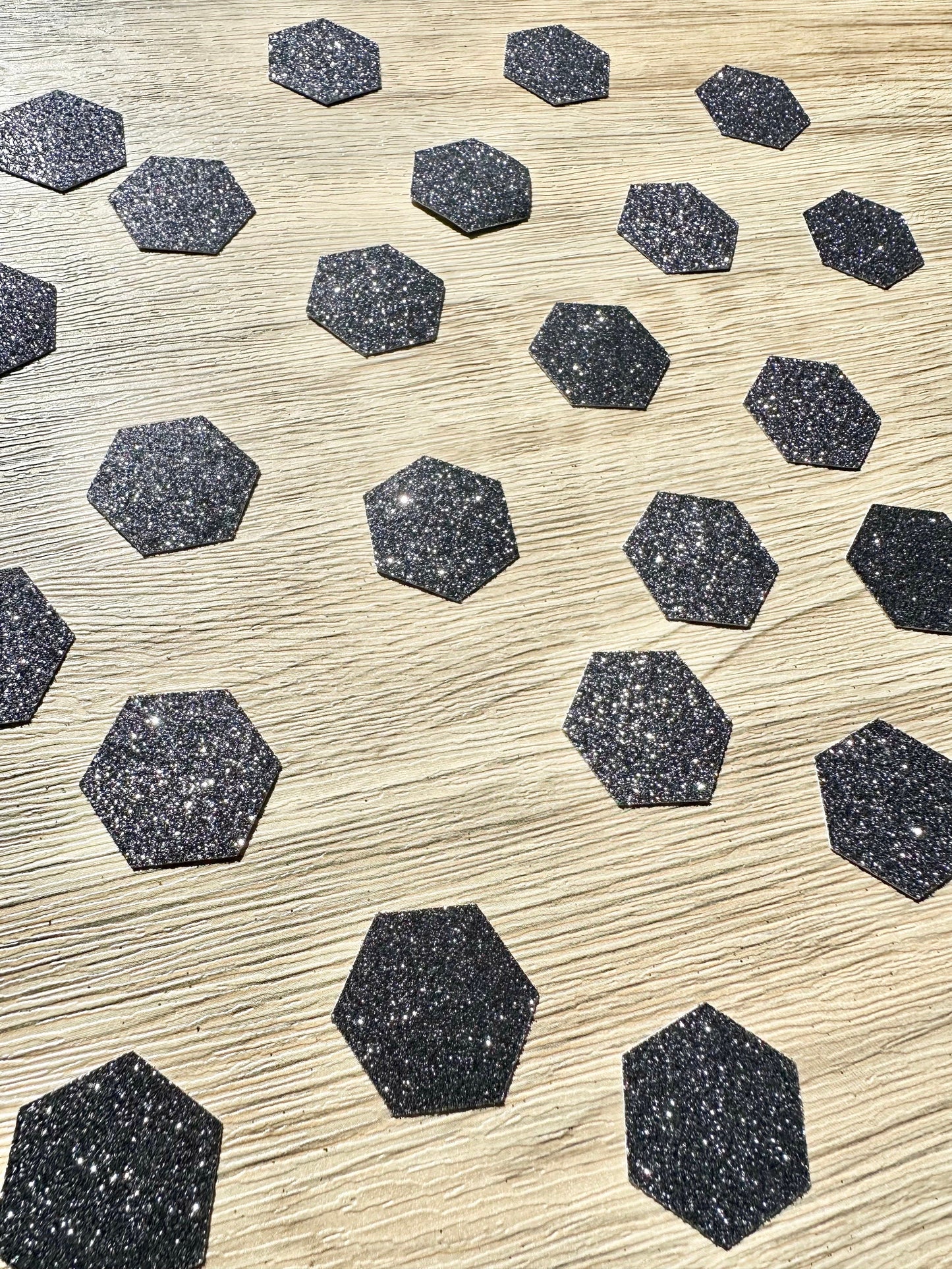 Glitter Confetti Hexagons - 1in Hexagons