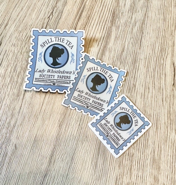 Spill The Tea Sticker - Blue Version Vinyl Stickers - Regency Books