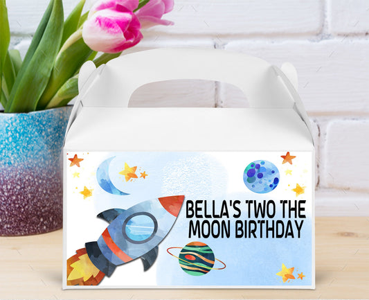 Personalized Space Goodie Boxes - Custom Goodie Box Labels