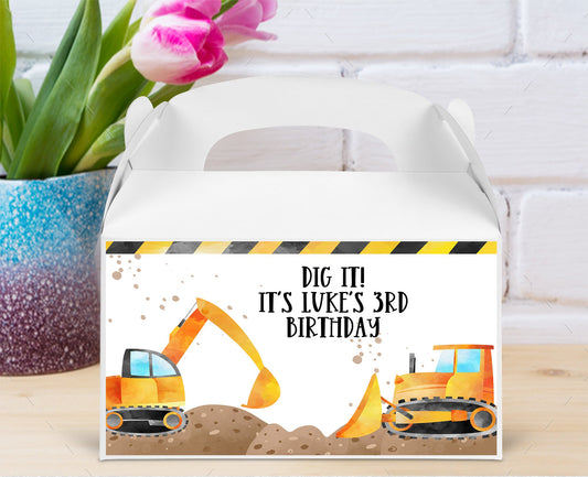 Personalized Construction Goodie Boxes